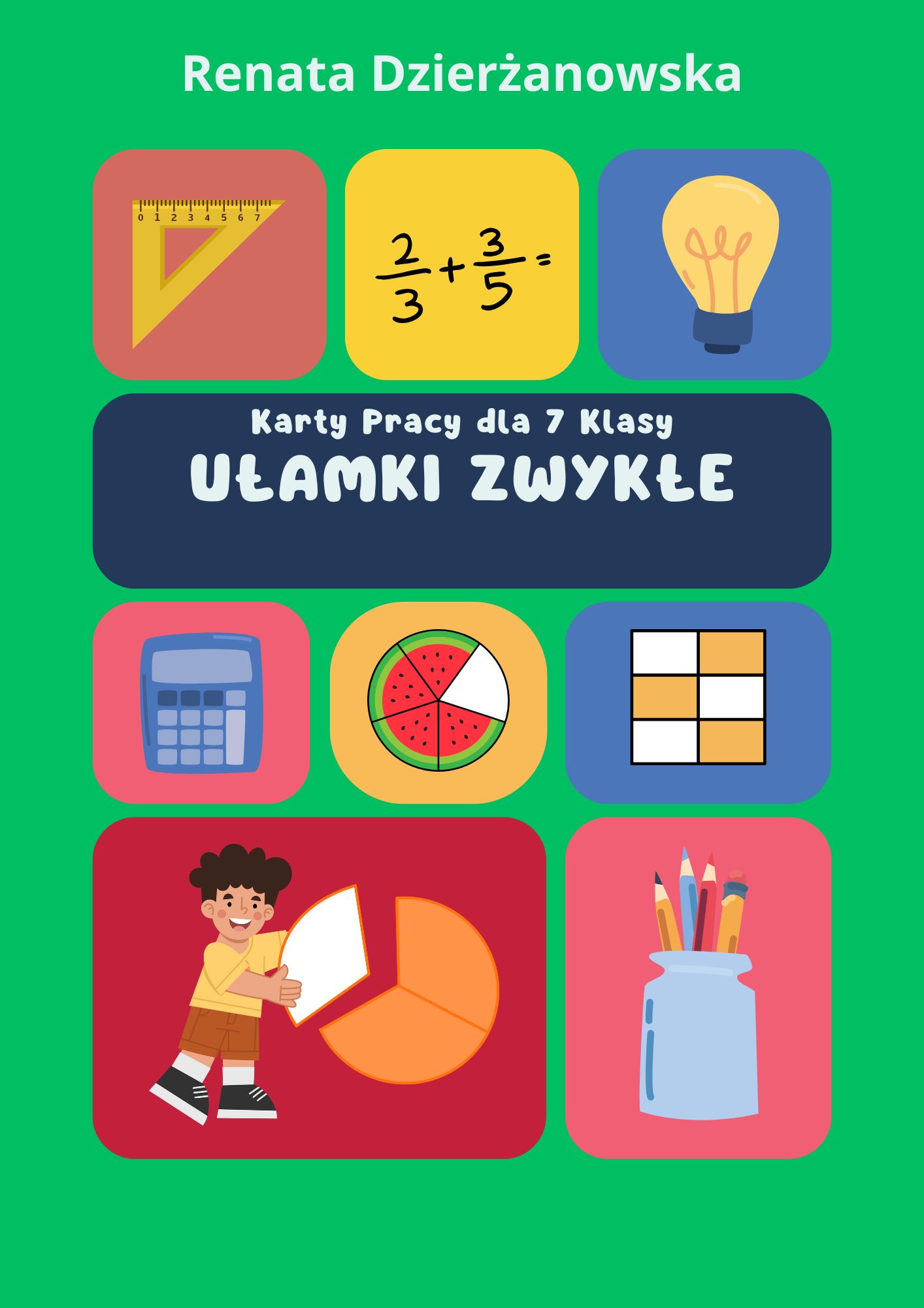 Karty pracy Ułamki Zwykłe kl.7